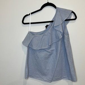One shoulder ruffle top